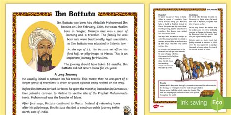 Ibn Battuta Differentiated Fact File