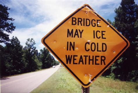 Bridge May Ice In Cold Weather Sign Weather Hrw