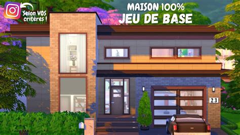 Maison Moderne JEU DE BASE Les Sims YouTube