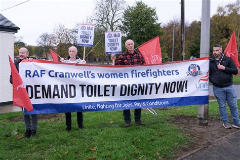 Your Toilets Stink Workers Protest Over Loos At Raf Cranwell