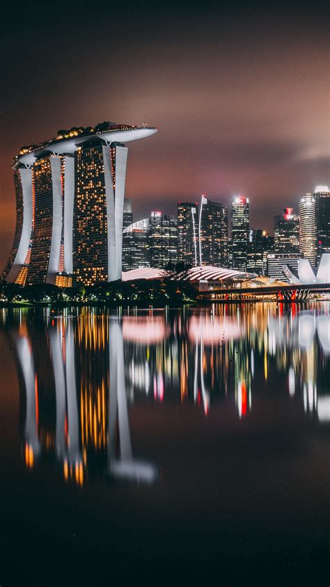 Iphone Singapore Night Wallpapers Wallpaper Cave