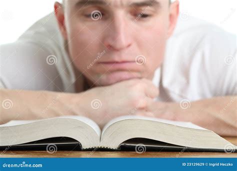 Man Studying The Bible Stock Image Image Of Adult Chin 23129629