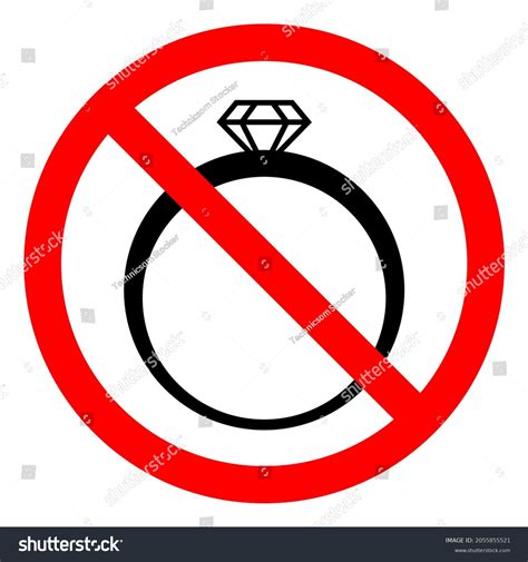 No Jewellery Symbol Sign Vector Illustration Stock Vector Royalty Free