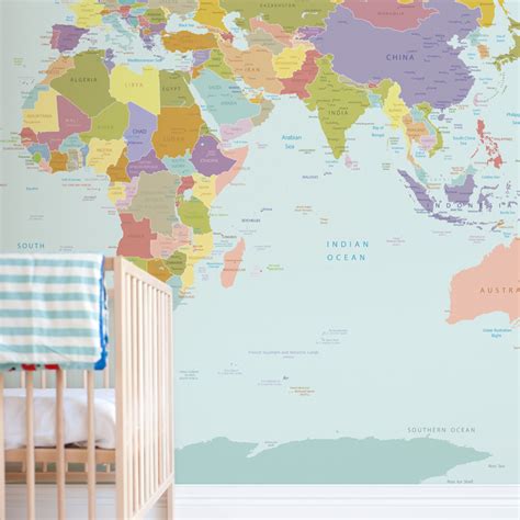 🔥 Free Download World Map Wallpaper Mural For Kids Room 800x800 For