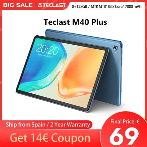 Teclast M40 Plus 10 1 Zoll Tablet Android 12 8GB RAM ROM 128GB Tf Bis