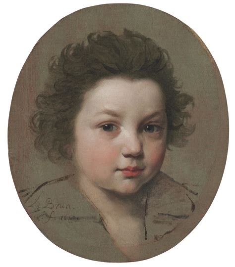 Charles Le Brun Paris 1619 1690 Portrait Of A Boy