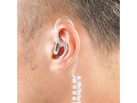two way radio ear mold replacement soft silicone ear insert for acoustic coil tube earpiece