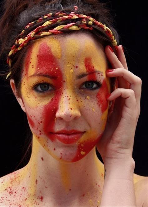 Splatter Face · A Face Painting · Art Makeup Techniques And Braiding