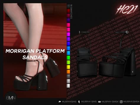 Morrigan Platform Sandals Hc21 The Sims 4 Download Simsdomination