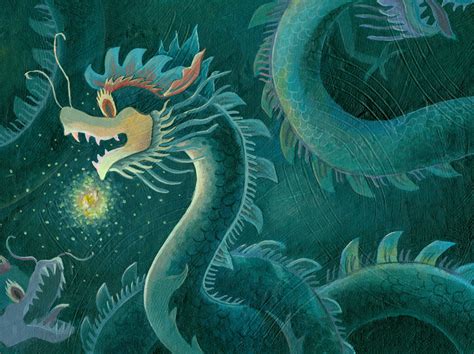 Acrylic Painting Of A Chinese Dragon Erynn Lehtonen Writing