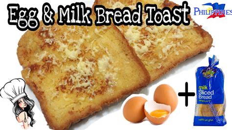 Egg And Milk Bread Toast Topped With Cheese Quick And Easy Breakfast