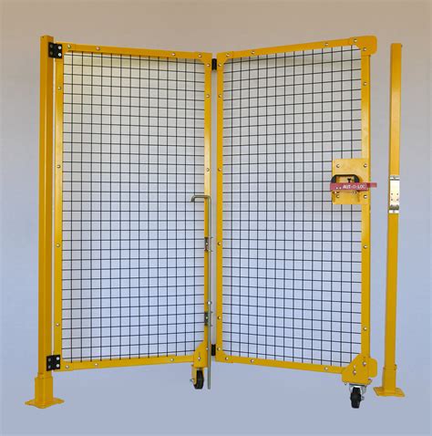2350×2000 Lh 1×1 Mesh Bi Fold In Hinge Gate Automation Guarding Systems