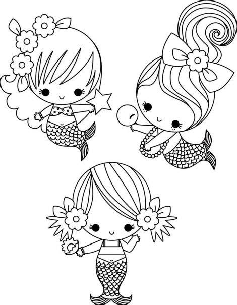 Adorable Baby Mermaid Coloring Pages
