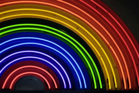 Download Rainbow Neon Aesthetic Wallpaper