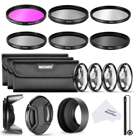 Neewer 52mm Camera Lens Filter Kit For Nikon D3300 D3200 D3100 D3000