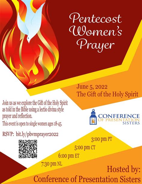 Womens Zoom Prayer Gathering ~ Pentecost Presentation Sisters