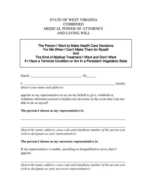 After the form is written, it's required to be signed in accordance with state law (usually a notary or two (2) witnesses. West Virginia Medical Power of Attorney Form | LegalForms.org