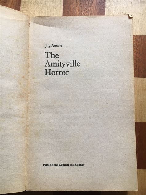 The Amityville Horror Book By Jay Anson 1978 Pan Books Ltd Etsy