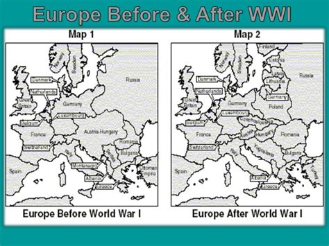 Europe Map Before And After Ww1 Map Of Western Hemisphere