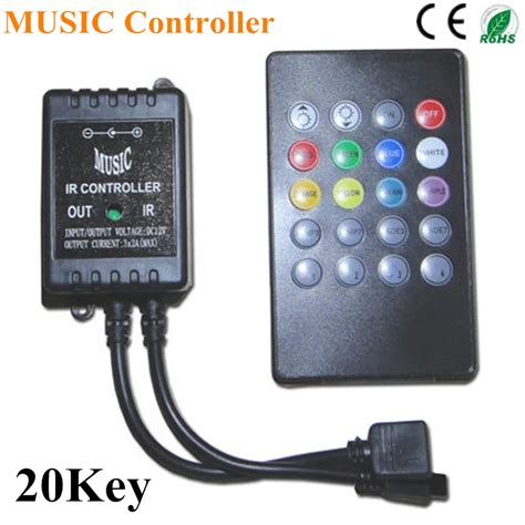 Led Music Ir Controller 12v 6a 20 Keys Ir Remote Controllers For 3528