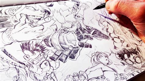 Drawing Epic 10 Anime Character Splash Page Anime Manga Sketch Youtube
