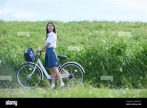 Japanese High School Student Portrait Outdoors Stock Photo Alamy