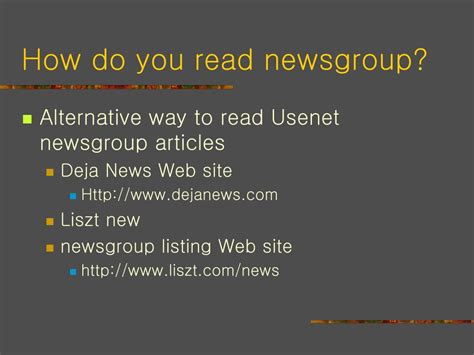 Ppt 13 장 Usenet Newsgroup Concept Powerpoint Presentation Free