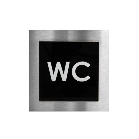 Steel Wc Restroom Sign Toilet Door Sign Metal Bathroom Etsy