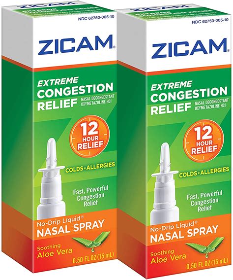Zicam Extreme Congestion Relief No Drip Liquid Nasal Spray With Soothing Aloe Vera