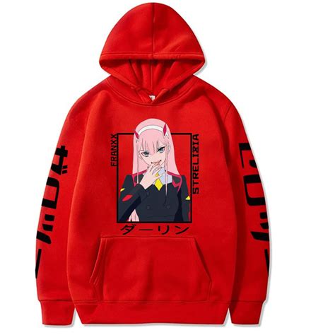Darling In The Franxx Anime Hoodie Zero Two Print Pullovers Long Sleeve
