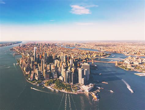 Aerial View Of Lower Manhattan New York City Innovateeducate