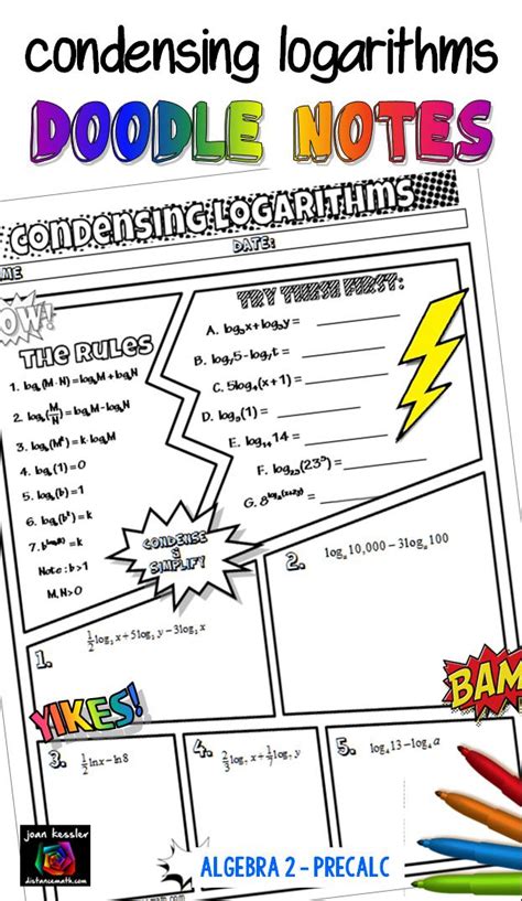 Expanding and Condensing Logarithms Worksheet | Briefencounters