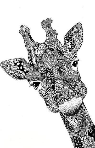 Coloring Pages Giraffe Zentangle 319 Svg Design File