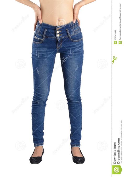 woman is wearing blue jeans stock image image of denim blue 106245565