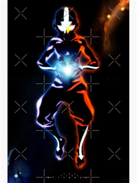 Aang In Avatar State Poster For Sale By Atomicidx Redbubble