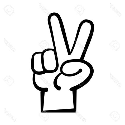 Peace Sign Hand Vector At Collection Of Peace Sign