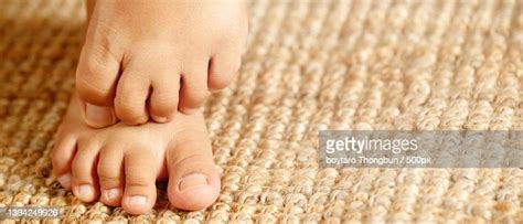 Fungal Foot Itching Caused By Biting Feet High Res Stock Photo Getty
