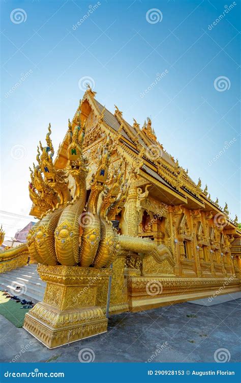 Golden Temple Nan Thailand Wat Sri Phan Ton Stock Image Image Of