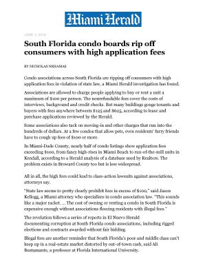 Fillable Online South Florida Condo Boards Rip Off Fax Email Print Pdffiller