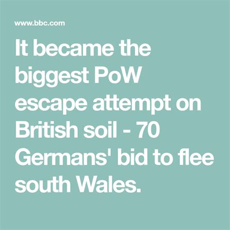 German Pow Great Escape In Wales Marks 75 Years Wales Under The