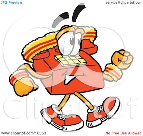 Clipart Picture Of A Red Telephone Mascot Cartoon
