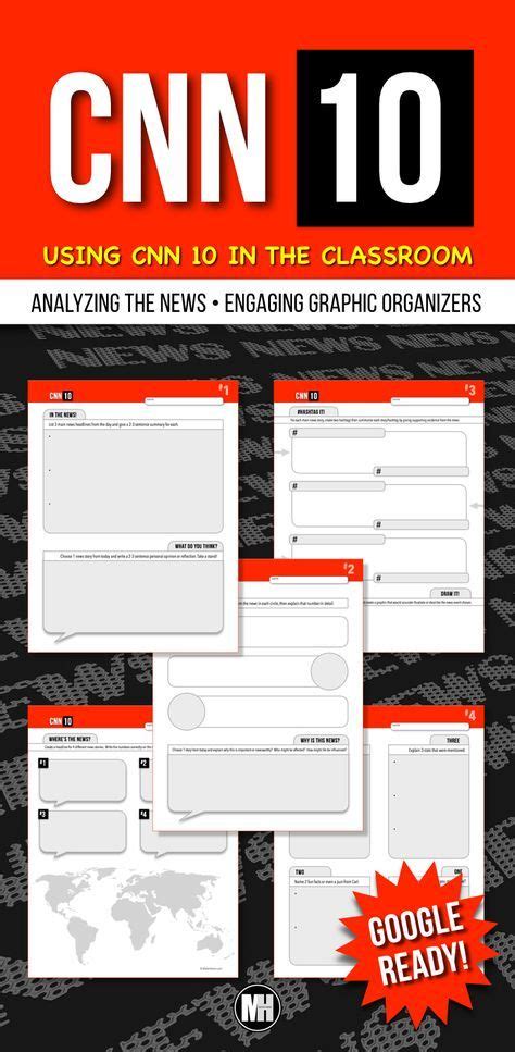 Cnn 10 Worksheets Current Events News Summary Graphic Organizer