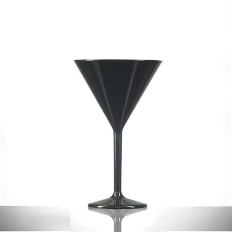 premium polycarbonate plastic black martini 7oz for sale at glassjacks ltd