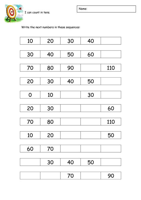 Counting By Tens Worksheets Free