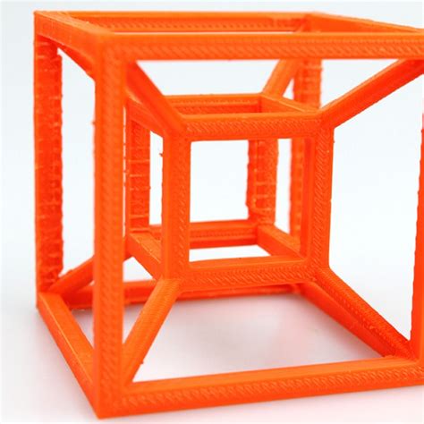 Hypercube Tesseract 3d Printed 4d Shape Math T And 51 Off