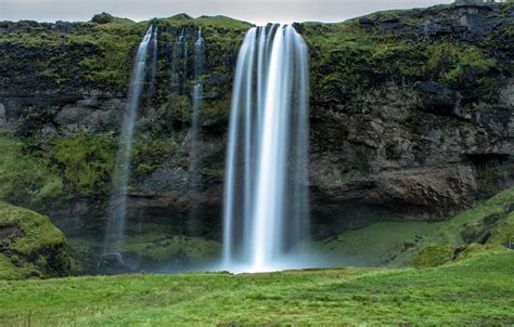 Wallpaper Rock Stream Iceland Iceland Seljalandsfoss Waterfall The