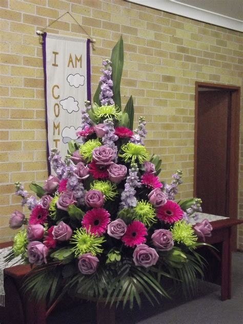 Beautiful Arrangement For A Church Event Hot Pink
