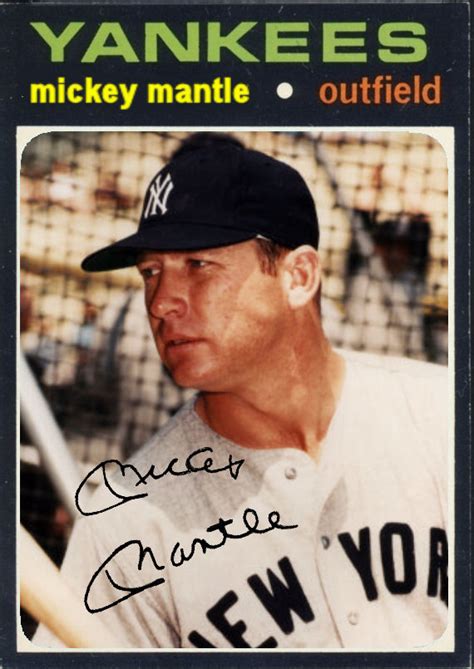 Maybe you would like to learn more about one of these? 1971 Topps style Mickey Mantle | Cards That Never Were