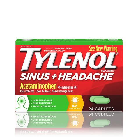 Buy Tylenol Sinus Headache Daytime Non Drowsy Relief Caplets