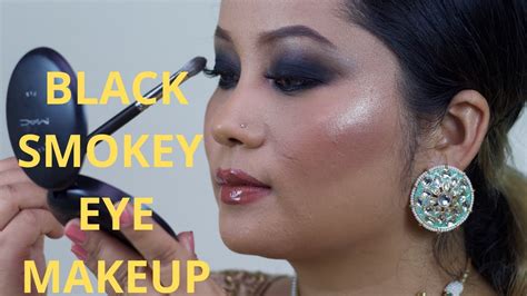 How To Do Smokey Eyes With Nude Lips Black Smokey Tutorial Youtube